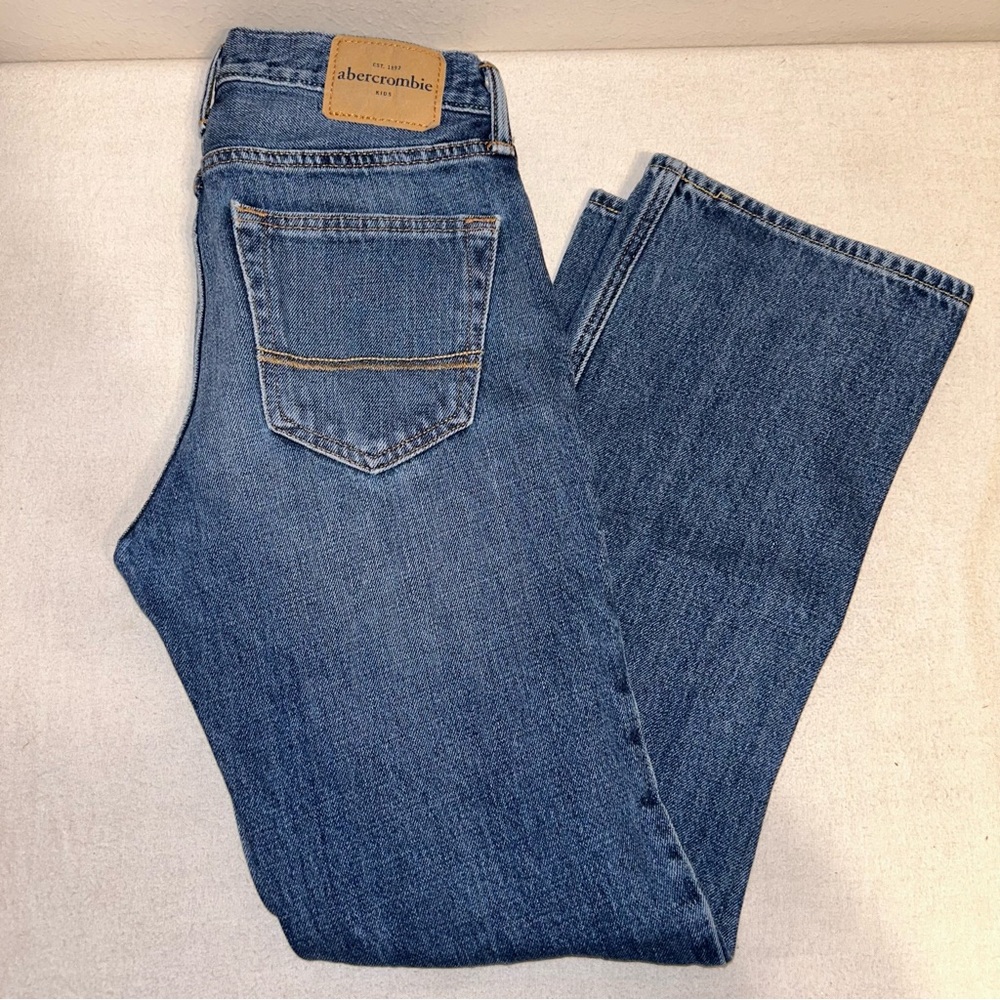 Abercrombie Kids Medium Washed Blue Boot Jeans Size 16